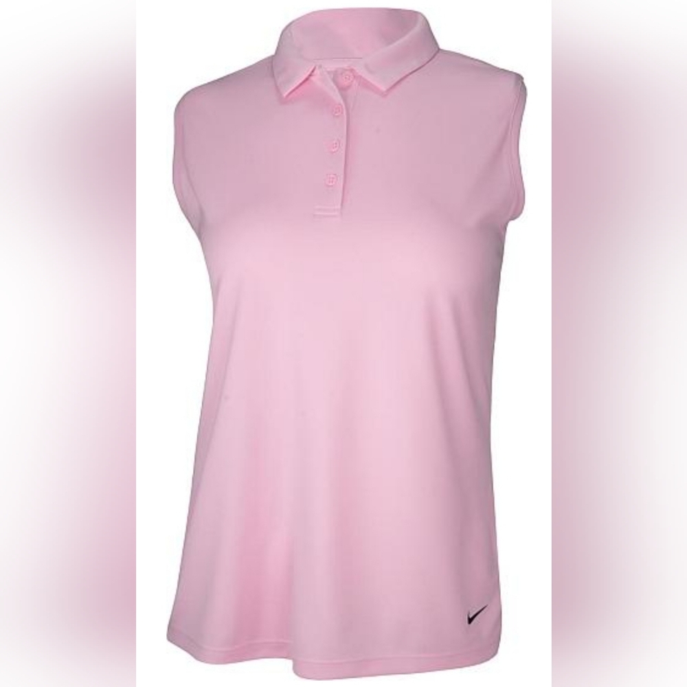 Nike Pink Sleeveless Polo Tank Top